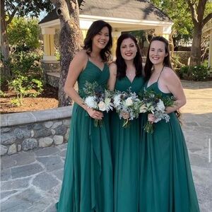 Azazie Teal Maxi Dress